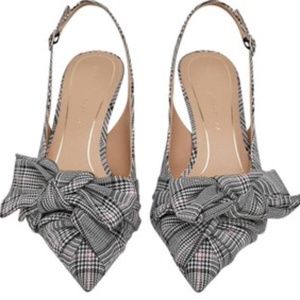 Zara Slingback Kitten Heels with Front Bow
